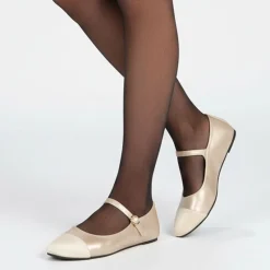 Online Ballerines à brides bi matiere kinda Femme Femme Ballerines, Slippers