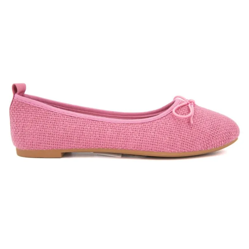 Sale Ballerines tissu apolina effet crochet avec noeud Femme Femme Ballerines, Slippers