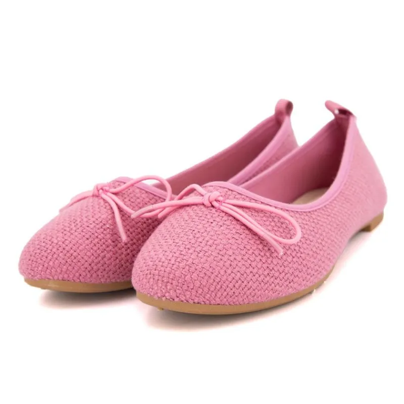 Sale Ballerines tissu apolina effet crochet avec noeud Femme Femme Ballerines, Slippers