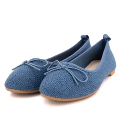 Sale Ballerines tissu apolina effet crochet avec noeud Femme Femme Ballerines, Slippers