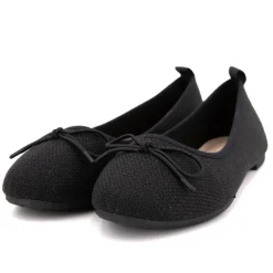Discount Ballerines tissu apolina effet crochet avec noeud Femme Femme Ballerines, Slippers