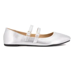 Ballerines zayanita double brides avec boucles Femme Femme Ballerines, Slippers