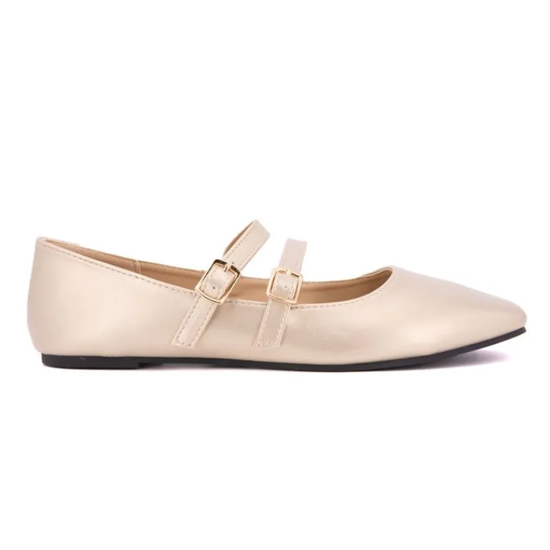 Discount Ballerines zayanita double brides avec boucles Femme Femme Ballerines, Slippers