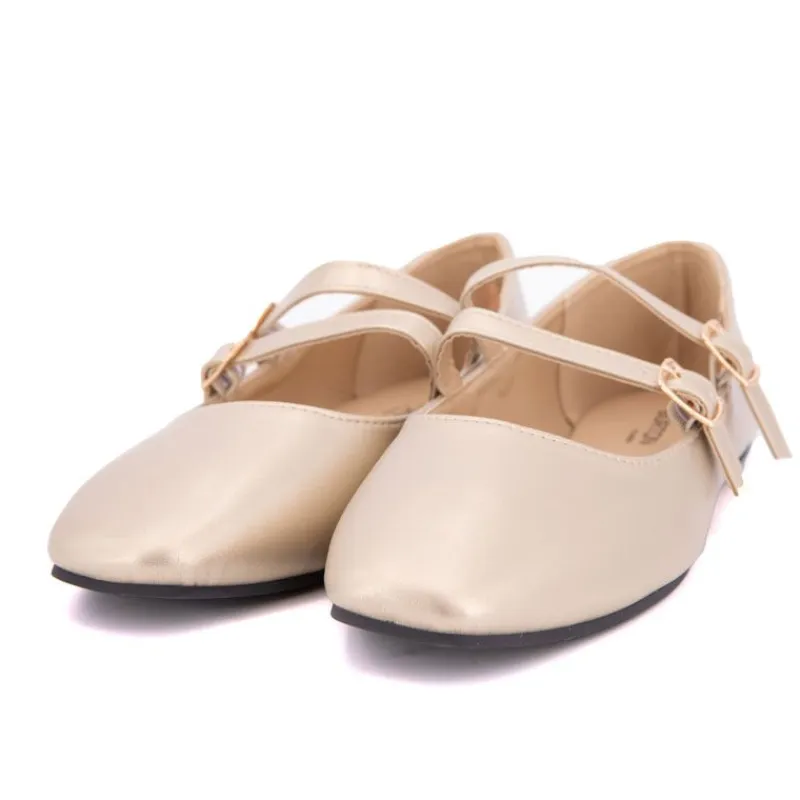 Discount Ballerines zayanita double brides avec boucles Femme Femme Ballerines, Slippers