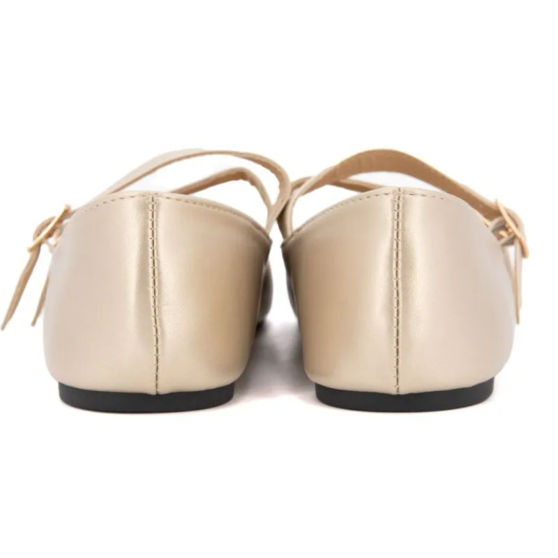 Discount Ballerines zayanita double brides avec boucles Femme Femme Ballerines, Slippers