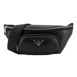 Banane texturé poche zippée argentée 30x13x14cm Mixte Femme Sac, Petite Maroquinerie|Sac