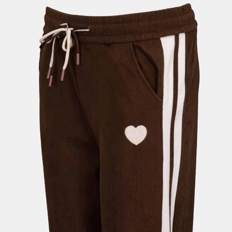 Sale Bas de jogging avec bandes nelsy avec coeur Femme Femme Pantalon|Vetements De Sports Femme