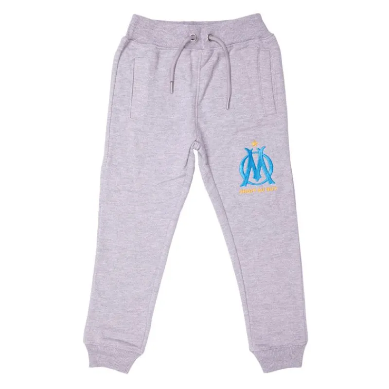Bas de jogging coton gris chiné logo brodé Enfant Enfant Jogging, Legging