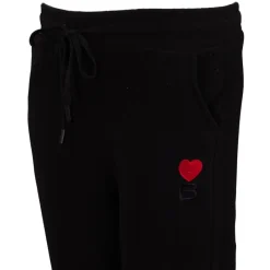 Clearance Bas de jogging nany coeur brodé rouge Femme Femme Pantalon|Vetements De Sports Femme