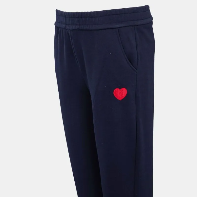 Online Bas de jogging ultra doux chanda avec coeur brodé Femme Femme Vetements De Sports Femme|Pantalon