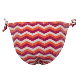 Best Bas de maillot rouge corail à nouer en tissu pailleté Femme Femme Maillot De Bain