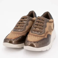 Best Basket compensé brillant à lacet Femme Femme Baskets, Sneakers