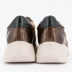 Best Basket compensé brillant à lacet Femme Femme Baskets, Sneakers