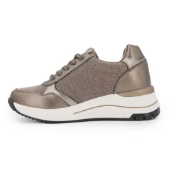 Clearance Basket Compensée Bronze Femme Femme Baskets, Sneakers