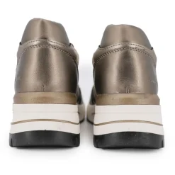 Clearance Basket Compensée Bronze Femme Femme Baskets, Sneakers