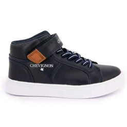 Discount Basket Montante à Velcro et Lacets Marine Enfant Enfant Chaussures Garçon|Chaussures Fille