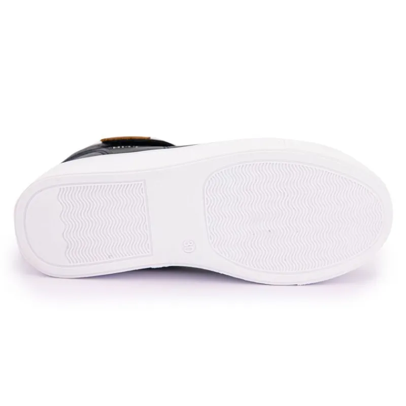 Discount Basket Montante à Velcro et Lacets Marine Enfant Enfant Chaussures Garçon|Chaussures Fille