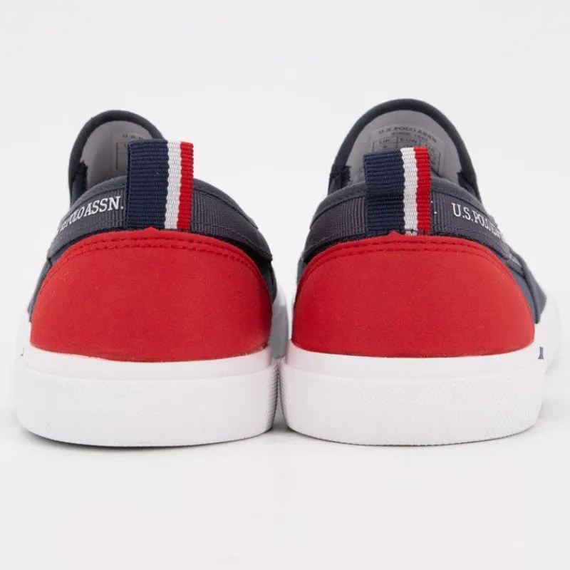 Sale Baskets à enfiler tissu uni semelle blanche Homme Homme Baskets, Sneakers