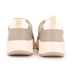 Hot Baskets à lacets couleur taupe semelle épaisse Femme Femme Baskets, Sneakers