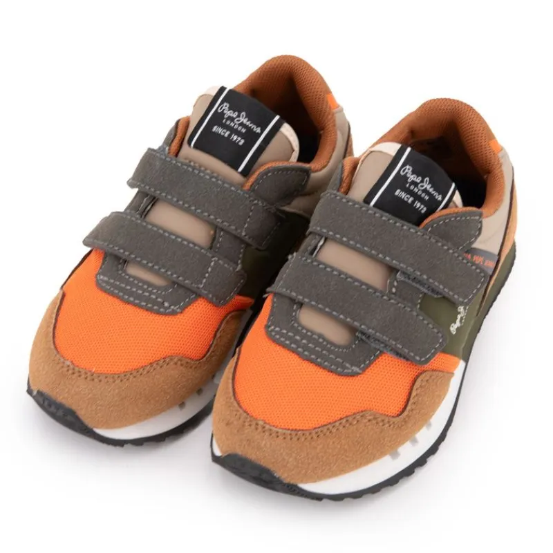 Outlet Baskets à scratch london nut brown suédine Enfant Enfant Chaussures Garçon|Chaussures Fille