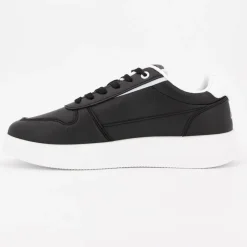 Online Baskets avec lacets semelle épaisse logo imprimé bleu marine Homme Homme Baskets, Sneakers