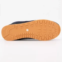 Hot Baskets basses à lacets bi matière effet daim et similicuir lisse Homme Homme Baskets, Sneakers