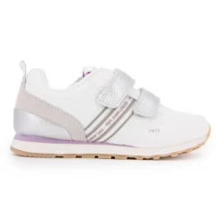 Hot Baskets basses à scratch argent semelle crantée Dublin Enfant Enfant Chaussures Garçon|Chaussures Fille