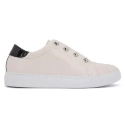 Sale Baskets basses cuir lisse Linda blanc Femme Femme Baskets, Sneakers