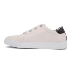 Sale Baskets basses cuir lisse Linda blanc Femme Femme Baskets, Sneakers