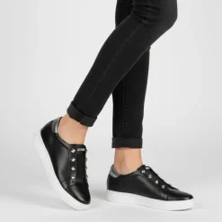 Clearance Baskets basses cuir lisse Linda blanc Femme Femme Baskets, Sneakers