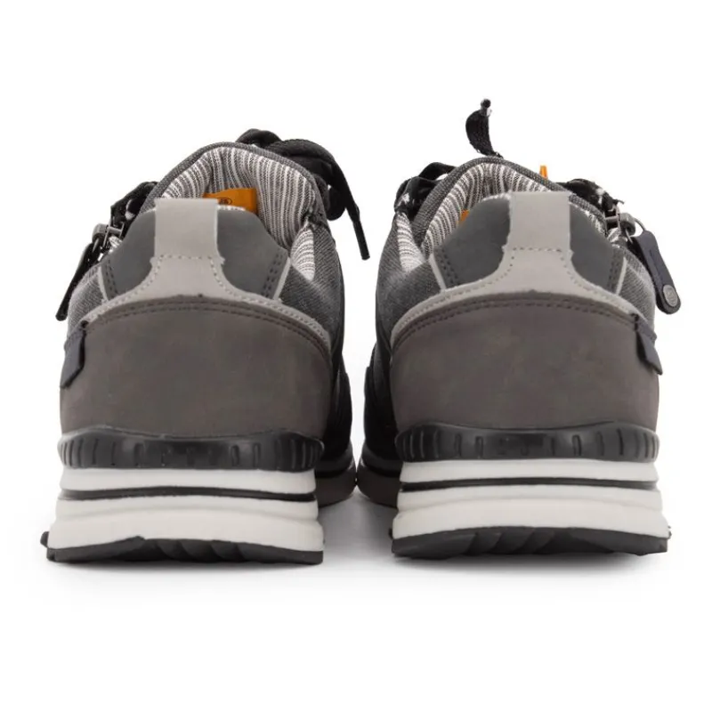 Discount Baskets basses en toile avec fermeture éclair tissu chiné Homme Homme Baskets, Sneakers