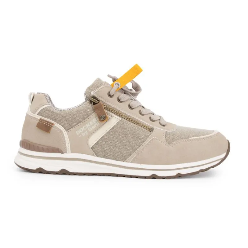 New Baskets basses en toile avec fermeture éclair tissu chiné Homme Homme Baskets, Sneakers