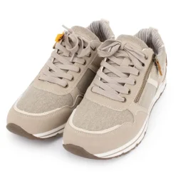 New Baskets basses en toile avec fermeture éclair tissu chiné Homme Homme Baskets, Sneakers