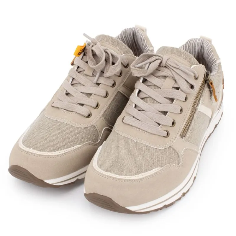 New Baskets basses en toile avec fermeture éclair tissu chiné Homme Homme Baskets, Sneakers