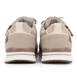 New Baskets basses en toile avec fermeture éclair tissu chiné Homme Homme Baskets, Sneakers