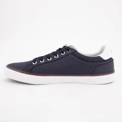Outlet Baskets basses toile couleur bleu marine à lacets Homme Homme Baskets, Sneakers