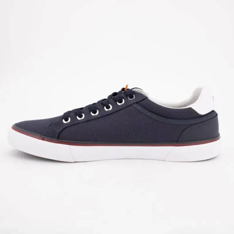 Outlet Baskets basses toile couleur bleu marine à lacets Homme Homme Baskets, Sneakers