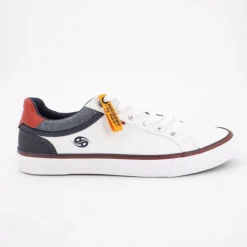 Hot Baskets basses toile couleur bleu marine à lacets Homme Homme Baskets, Sneakers