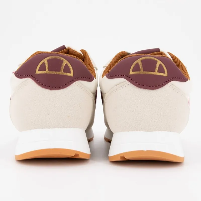 Baskets beige à lacets avec empiècement coloré semelle crantée Femme Femme Baskets, Sneakers