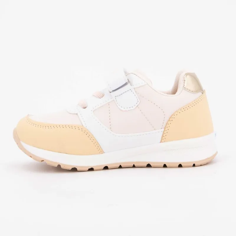 Best Baskets bi colore avec scratch semelle blanche beige Verone Enfant Enfant Chaussures Fille|Chaussures Garçon