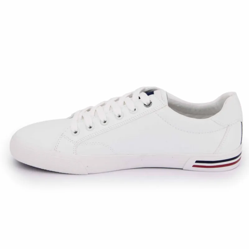 Hot Baskets hes en toile liseré bleu et rouge Homme Homme Baskets, Sneakers