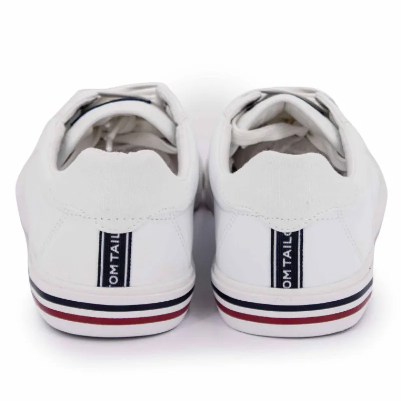 Hot Baskets hes en toile liseré bleu et rouge Homme Homme Baskets, Sneakers