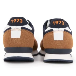 Baskets bleu marine player air effet daim camel Enfant Enfant Chaussures Garçon|Chaussures Fille