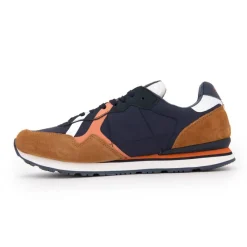 Baskets brit road bleu marine suédine avec lacets bleus Homme Homme Baskets, Sneakers
