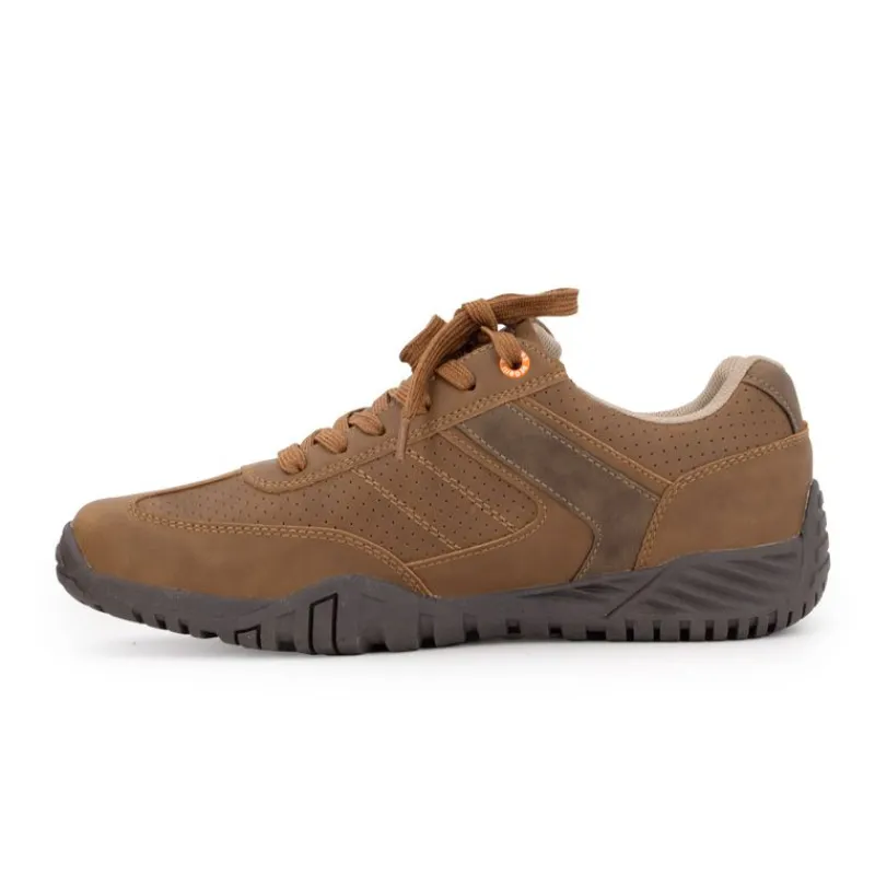 New Baskets cognac zippée avec lacets Homme Homme Baskets, Sneakers