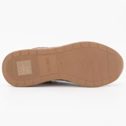 Outlet Baskets compensées à lacets cuir avec zip Femme Femme Baskets, Sneakers