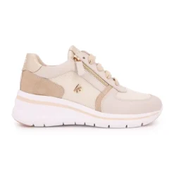 Online Baskets compensées cuir nuances de semelle épaisse blanche Femme sportwear Femme Baskets, Sneakers