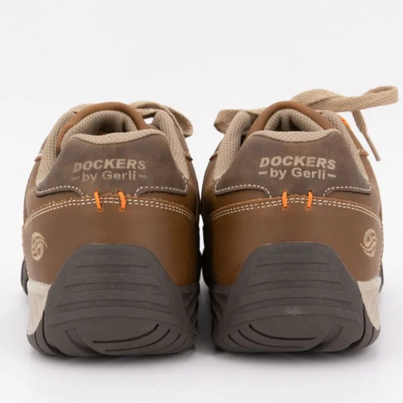 Discount Baskets crazy horse cognac lacets beiges Homme Homme Baskets, Sneakers