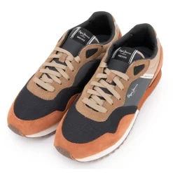 Clearance Baskets cuir london grade camel lacets beiges Homme Homme Baskets, Sneakers