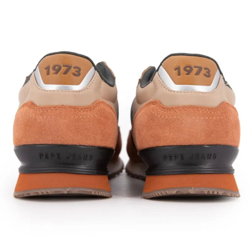 Clearance Baskets cuir london grade camel lacets beiges Homme Homme Baskets, Sneakers